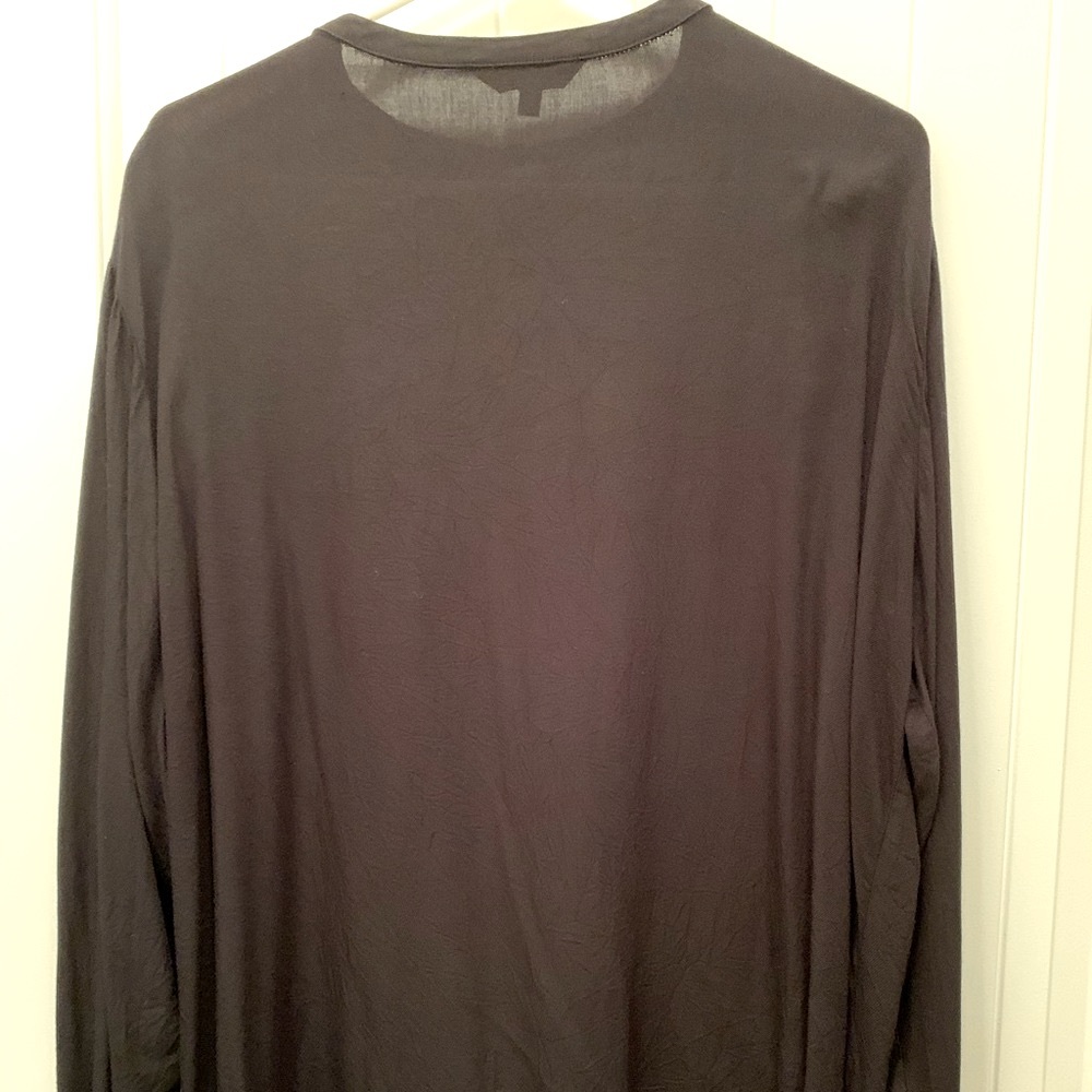 Express Ruffle Long Sleeve Button Up Top - Picture 6 of 7